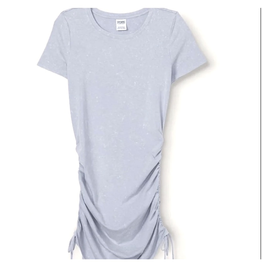 pink by Victoria's Secret side ruched dress blue wash